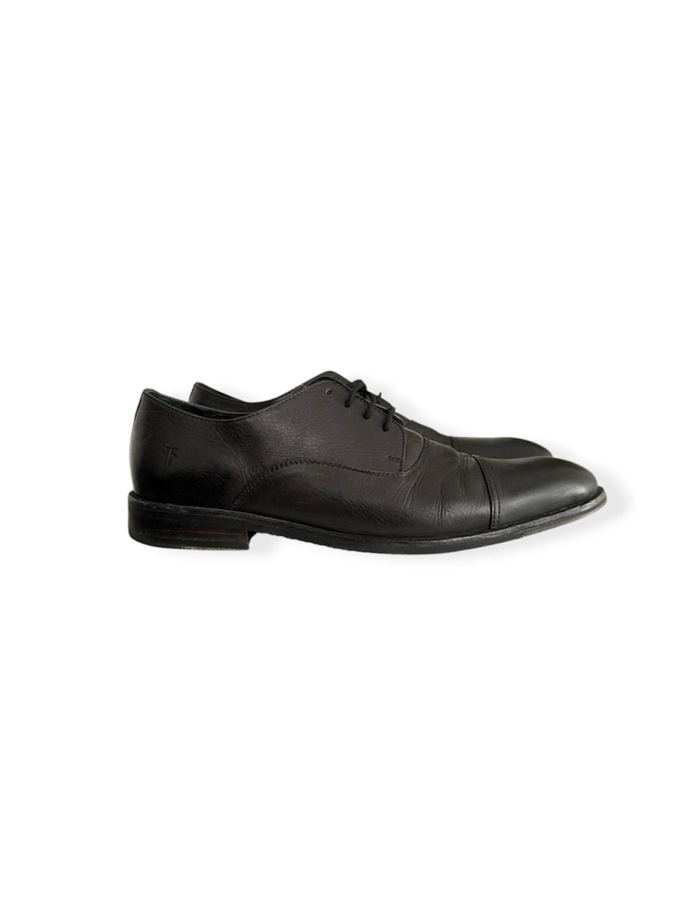 Frye Men’s Paul Bal Oxford Handcrafted Leather Shoes in Black Size 11